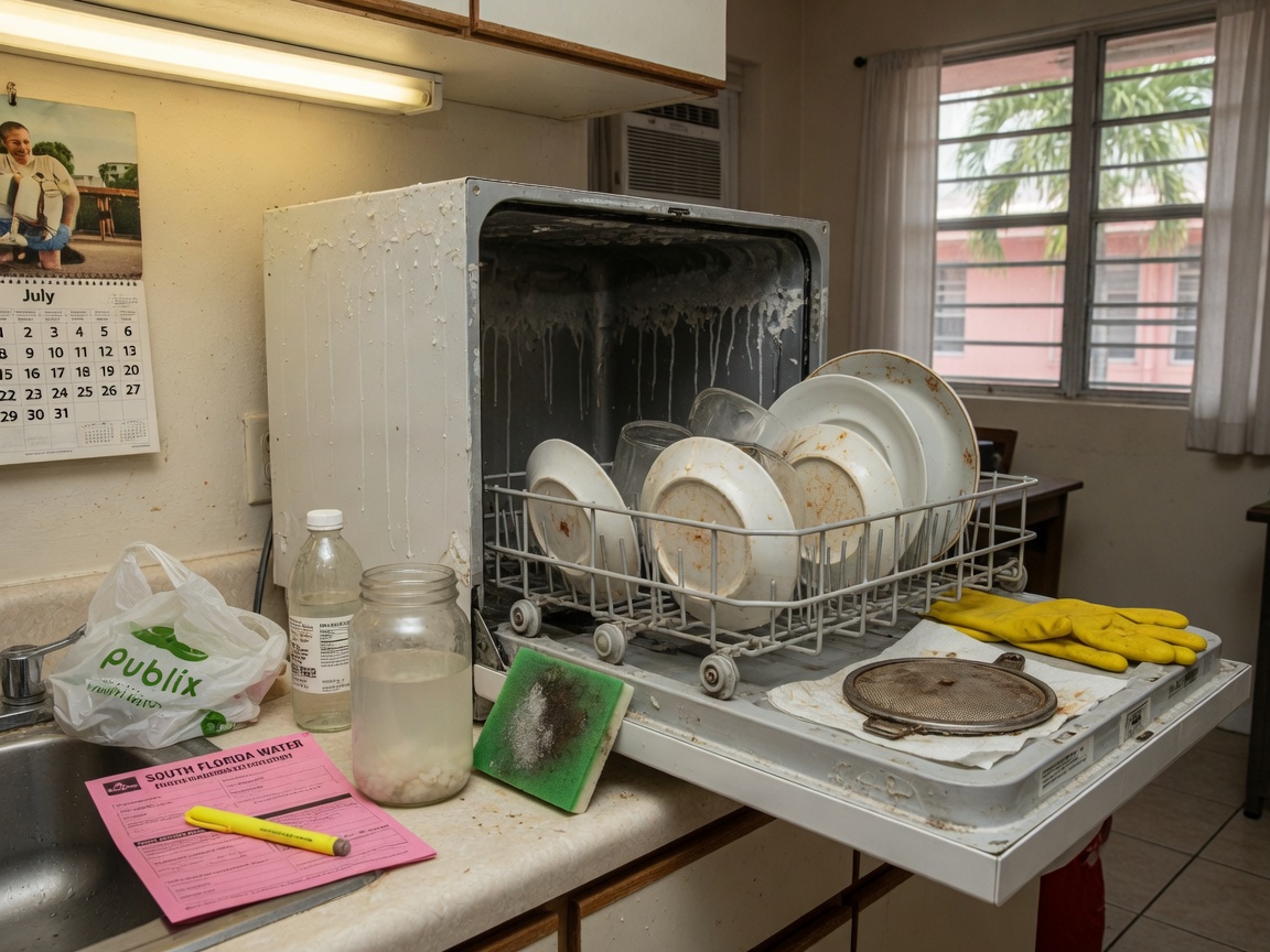 Common Dishwasher Problems from Hard Water in South Florida